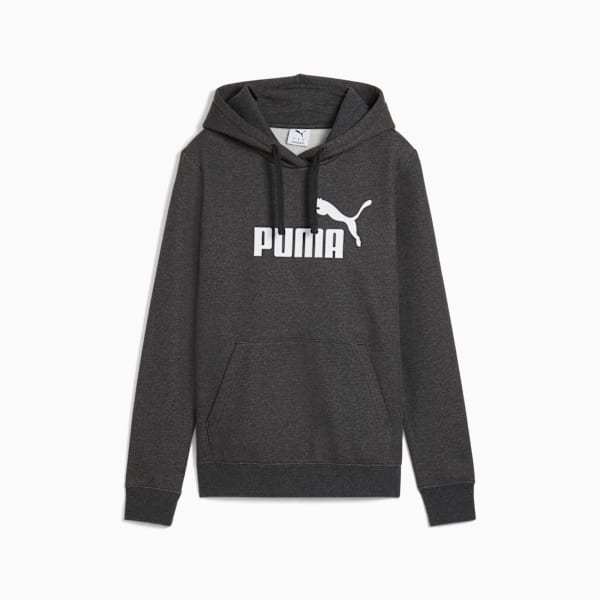Sudadera con capucha para mujer logo Essentials No. 1, Dark Gray Heather, extralarge